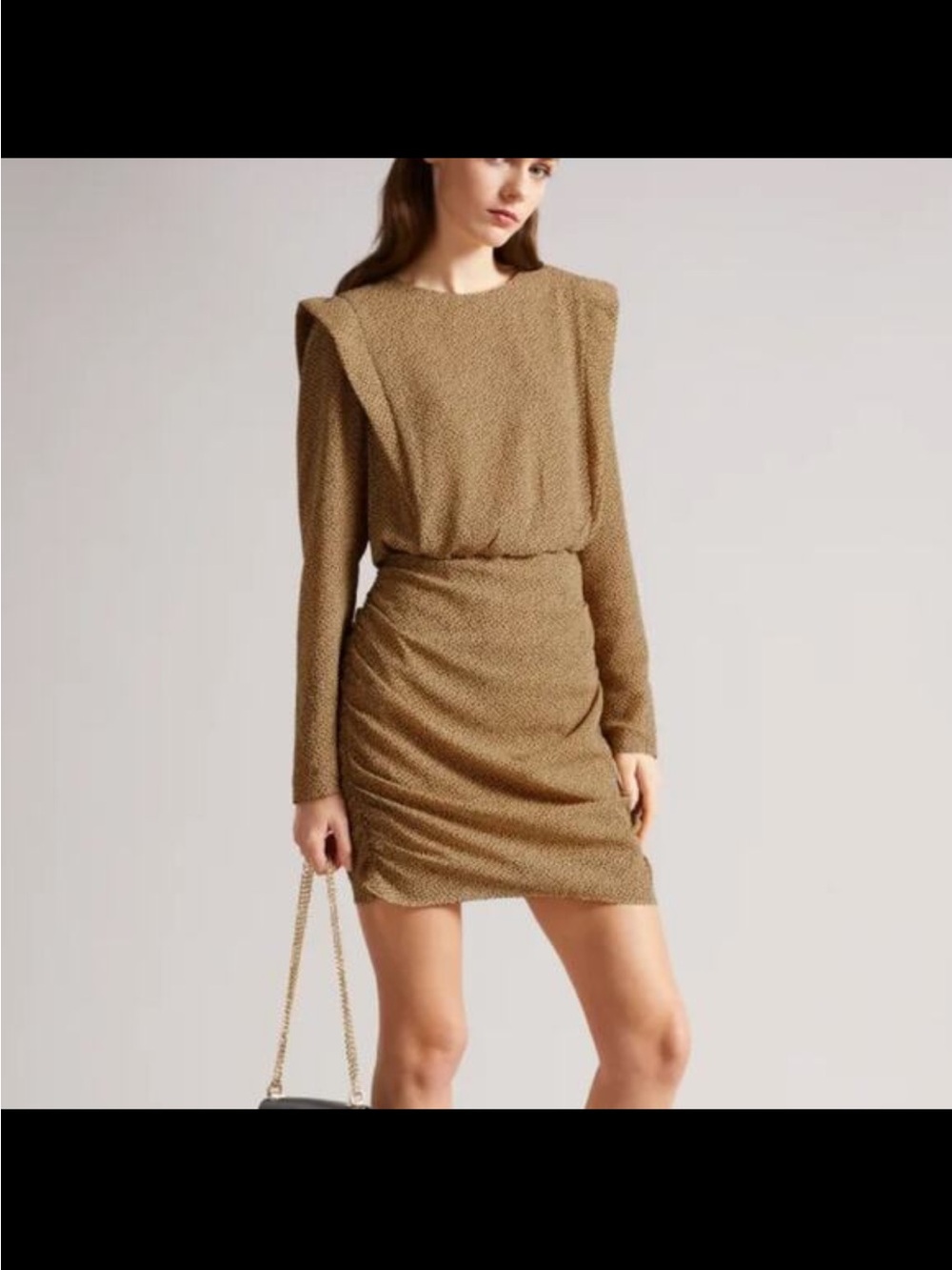 Ted Baker Quinci Spot Print Ruched Mini Dress NWT – Size 1
